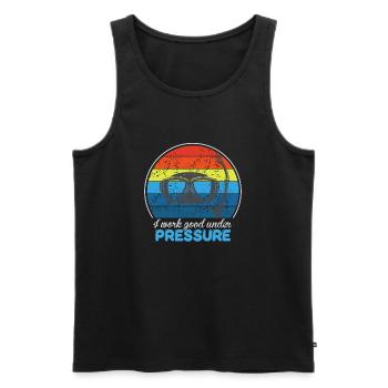Taucher Tauchen Design Schnorcheln - Männer Premium Bio Tank Top - Schwarz - Vorne - Michal (187cm)
