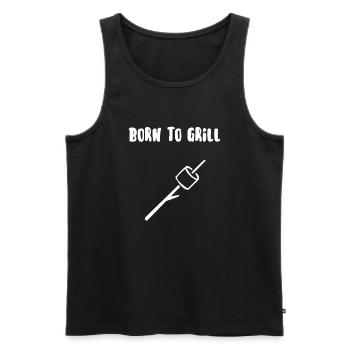 Born to grill - Men's Premium Organic Tank Top - black - Front - AI Model Male 178 light (178cm)