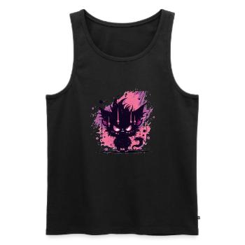 Niedliche Dämonenkatze - Ästhetische Anime Katze - Männer Premium Bio Tank Top - Schwarz - Vorne - Michal (187cm)