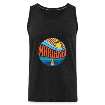 Mariana Shirt Vintage Sunset Mariana Groovy Tie - Men's Premium Organic Tank Top - charcoal grey - Front - Alexander (188cm)