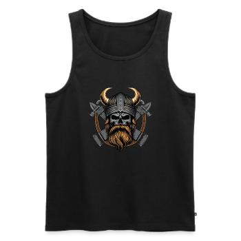 Odin Wikinger-Skelett - kanalisieren Sie Ihren - Männer Premium Bio Tank Top - Schwarz - Vorne - Michal (187cm)