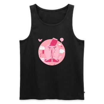 Mizo, der Gangster - Männer Premium Bio Tank Top - Schwarz - Vorne - Michal (187cm)