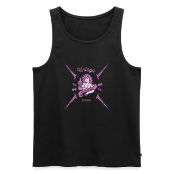 Vintage addiction pinup purple - Débardeur bio Premium Homme - noir - Devant - Michal (187cm)