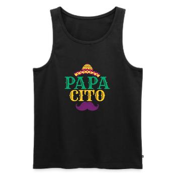 Papacito Party Cinco De Mayo - Männer Premium Bio Tank Top - Schwarz - Vorne - Michal (187cm)