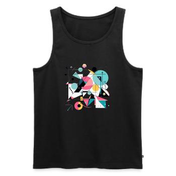 Abstraktes Design - Männer Premium Bio Tank Top - Schwarz - Vorne - AI Model Male 178 light (178cm)