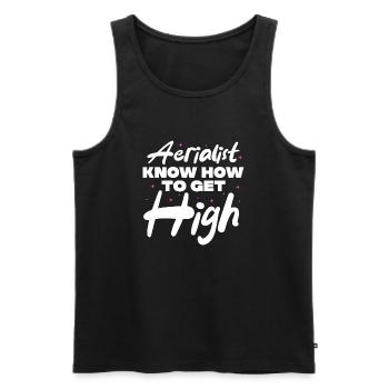 Aerialist know how to get high - Männer Premium Bio Tank Top - Schwarz - Vorne - AI Model Male 178 light (178cm)