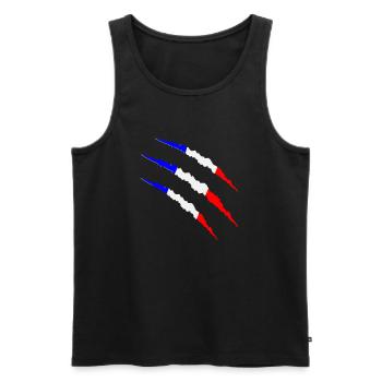 krallen frankreich - Männer Premium Bio Tank Top - Schwarz - Vorne - AI Model Male 178 light (178cm)