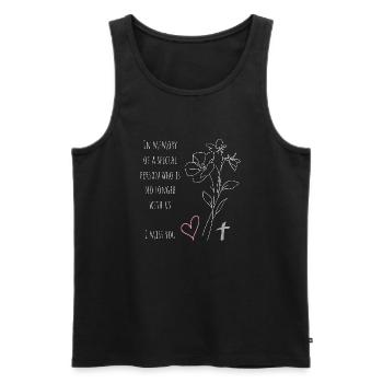 Ich vermisse dich - Männer Premium Bio Tank Top - Schwarz - Vorne - AI Model Male 178 light (178cm)