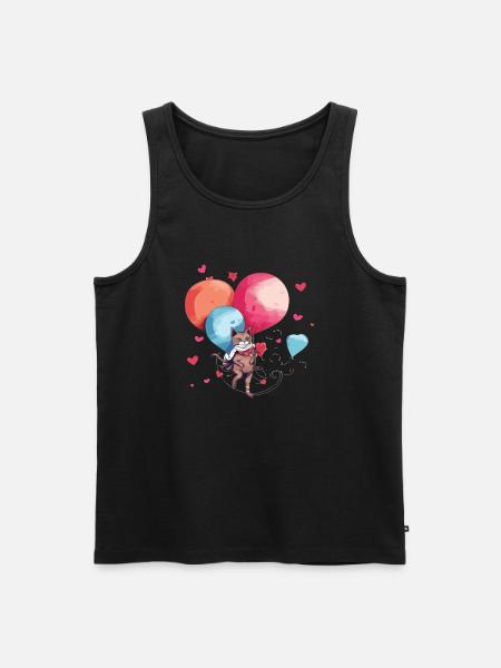 Mina the balloon cat - Men's Premium Organic Tank Top - black
