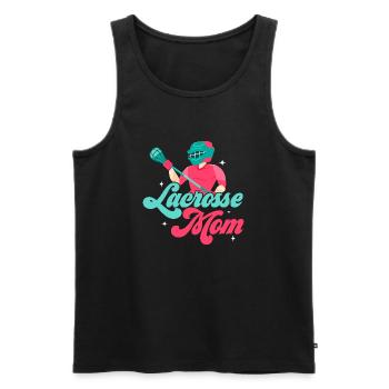 Lacrosse Maman Gardienne de but Joueuse Fan d’équipe - Débardeur bio Premium Homme - noir - Devant - AI Model Male 178 light (178cm)