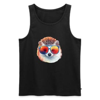 Henry the Hedgehog - Men's Premium Organic Tank Top - black - Front - AI Model Male 178 light (178cm)