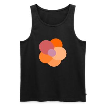 Colorful flower - Men's Premium Organic Tank Top - black - Front - AI Model Male 178 light (178cm)