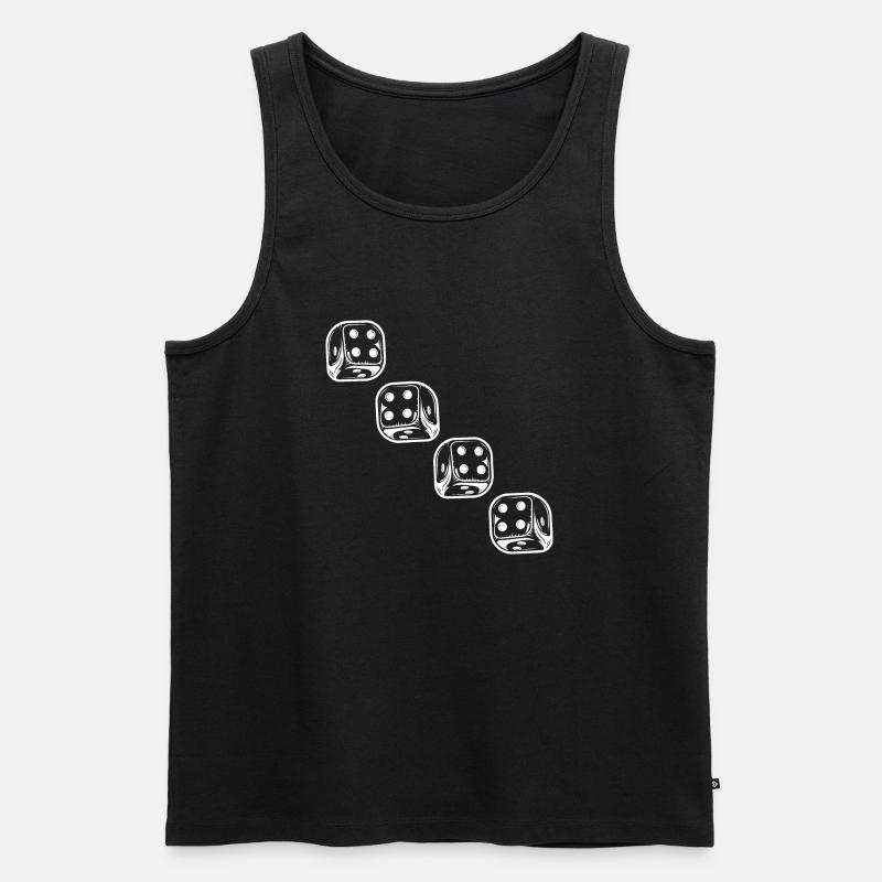 boardgame chess backgammon game night - Männer Premium Bio Tank Top - Schwarz