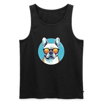 French Bulldog Sunglasses - Men's Premium Organic Tank Top - black - Front - Michal (187cm)