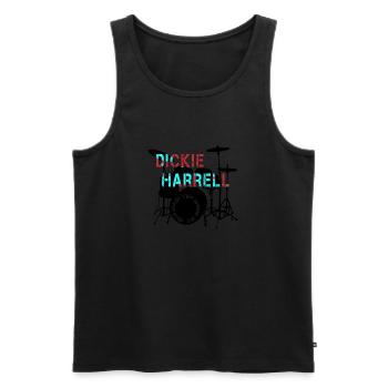 Dickie Harrell - Débardeur bio Premium Homme - noir - Devant - AI Model Male 178 light (178cm)