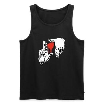 Hand Frame Photography - Men's Premium Organic Tank Top - black - Front - Michal (187cm)