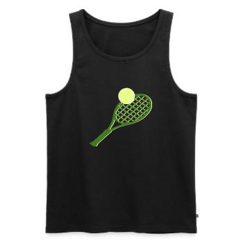 Tennis - Men's Premium Organic Tank Top - black - Front - Michal (187cm)
