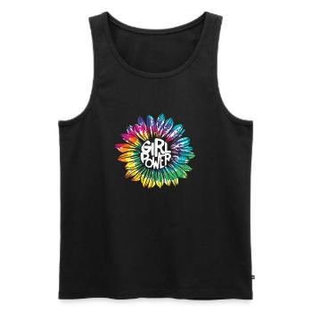 Girl Power - Men's Premium Organic Tank Top - black - Front - AI Model Male 178 light (178cm)