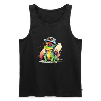 Kijo der Streuer - Männer Premium Bio Tank Top - Schwarz - Vorne - Michal (187cm)