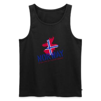 Norwegen Norge Elch - Männer Premium Bio Tank Top - Schwarz - Vorne - Michal (187cm)