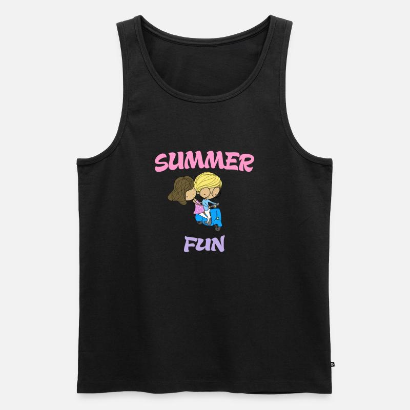 SOMMERSPASS - Männer Premium Bio Tank Top - Schwarz
