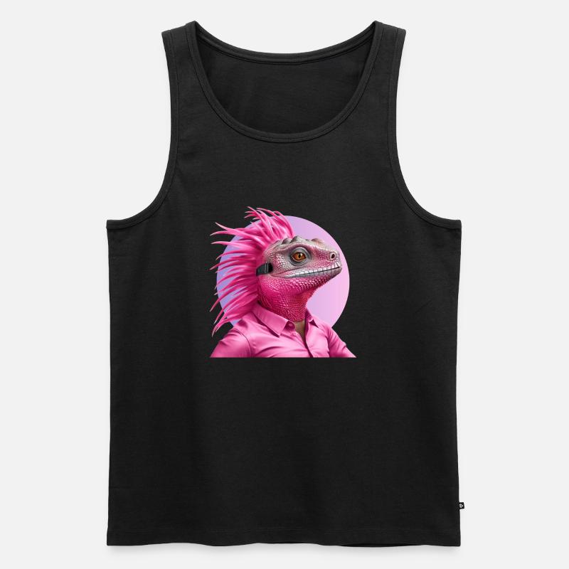 Plastic-Raptiloid - Männer Premium Bio Tank Top - Schwarz
