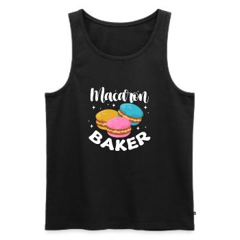 macaron baker Design for a baking fan - Männer Premium Bio Tank Top - Schwarz - Vorne - Michal (187cm)