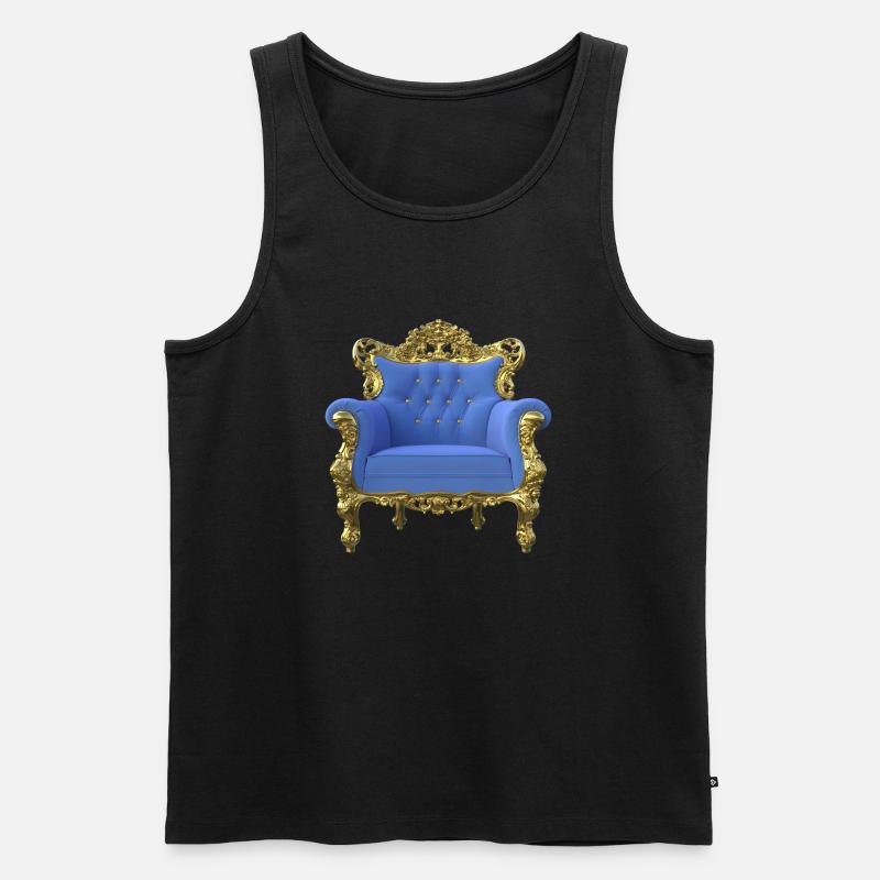 Chefsessel - Männer Premium Bio Tank Top - Schwarz