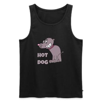 hot-dog - Débardeur bio Premium Homme - noir - Devant - AI Model Male 178 light (178cm)