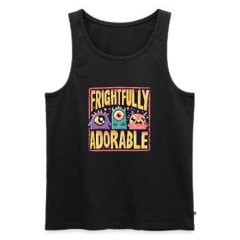 SCHRECKLICH BEZAUBERND - Männer Premium Bio Tank Top - Schwarz - Vorne - Michal (187cm)