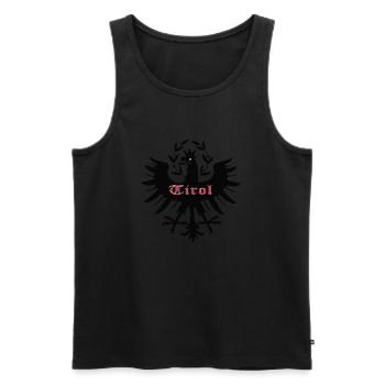 Tiroler Adler dem Land Tirol die Treue, Steinadler - Männer Premium Bio Tank Top - Schwarz - Vorne - AI Model Male 178 light (178cm)