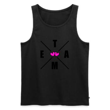 Team Herats - Men's Premium Organic Tank Top - black - Front - Michal (187cm)
