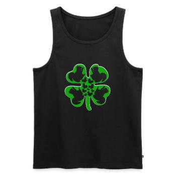 Joyeuse Saint-Patrick enfants forêt animal écureuil - Débardeur bio Premium Homme - noir - Devant - Michal (187cm)