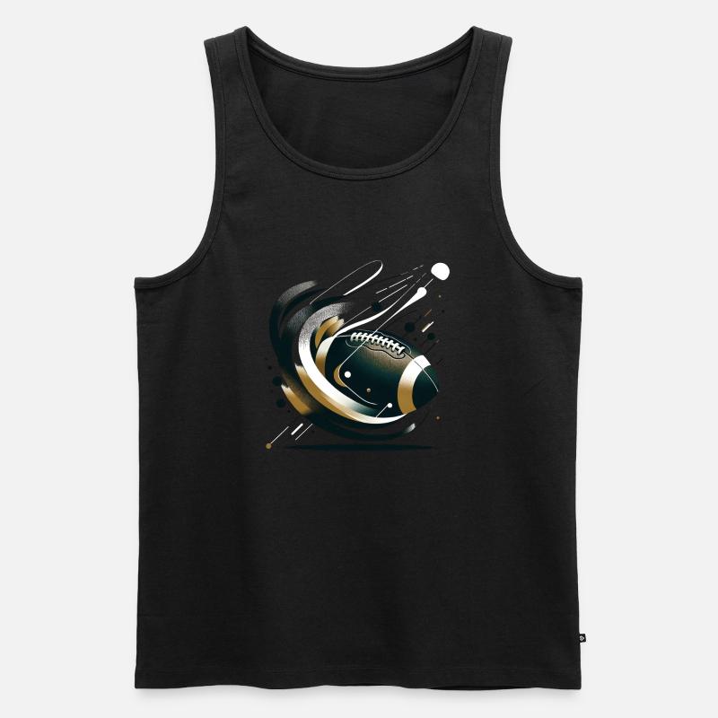 Rugbyball - Männer Premium Bio Tank Top - undefined