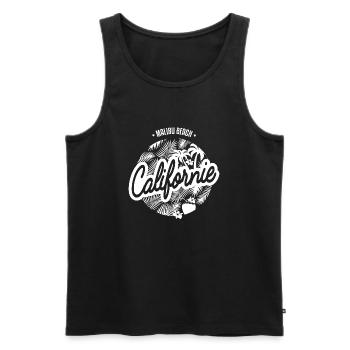 californie01 - Débardeur bio Premium Homme - noir - Devant - AI Model Male 178 light (178cm)
