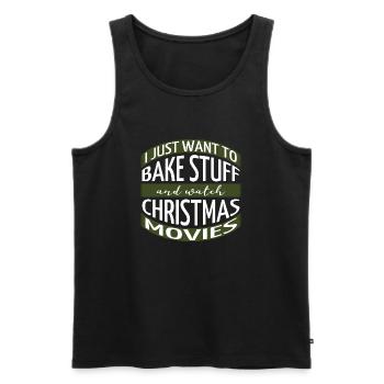 birthday beard gang pastry chef mom cupcake - Männer Premium Bio Tank Top - Schwarz - Vorne - Michal (187cm)