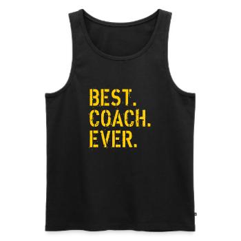 Best coach ever - Débardeur bio Premium Homme - noir - Devant - AI Model Male 178 light (178cm)