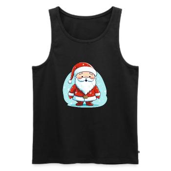 Weihnachtsmann - Männer Premium Bio Tank Top - Schwarz - Vorne - Michal (187cm)