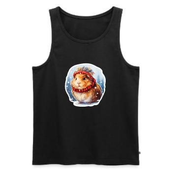 Christmas Sea - Men's Premium Organic Tank Top - black - Front - AI Model Male 178 light (178cm)