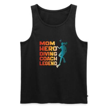 Mom Hero Diving Coach Legend Funny Mom Diving Gift - Men's Premium Organic Tank Top - black - Front - Michal (187cm)