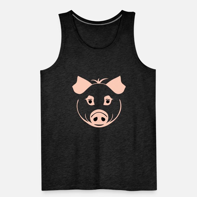 Cochon dans le style comique Débardeur bio Premium Homme