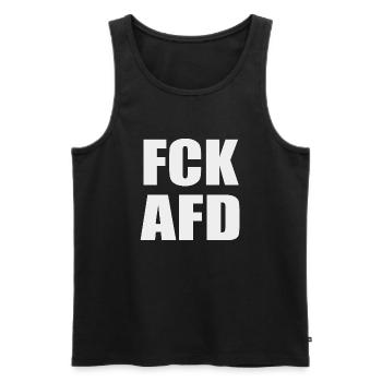 #FCKAFD - Männer Premium Bio Tank Top - Schwarz - Vorne - AI Model Male 178 light (178cm)