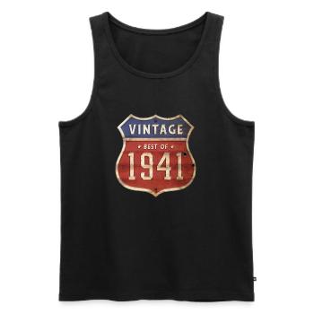 83 Jahre alter Jahrgang 1941 Limitierte Auflage 83. - Männer Premium Bio Tank Top - Schwarz - Vorne - AI Model Male 178 light (178cm)