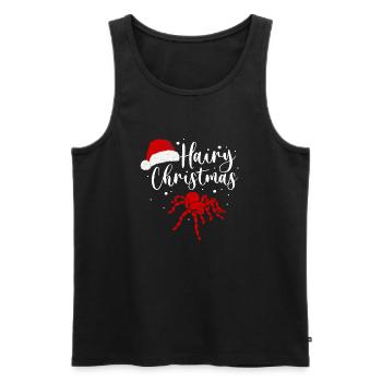 Hairy Christmas - Arachnid Lover Christmas - Männer Premium Bio Tank Top - Schwarz - Vorne - Michal (187cm)