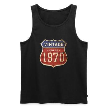 54 Jahre alter Jahrgang 1970 Limitierte Auflage 54. - Männer Premium Bio Tank Top - Schwarz - Vorne - Michal (187cm)