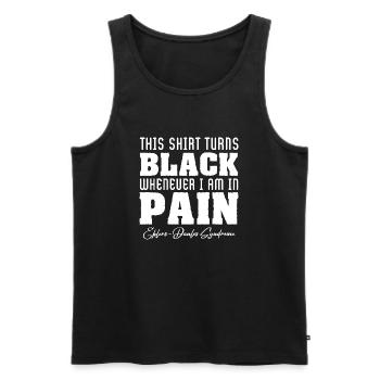 This Motive turns black whenever I'm in pain - Men's Premium Organic Tank Top - black - Front - AI Model Male 178 light (178cm)