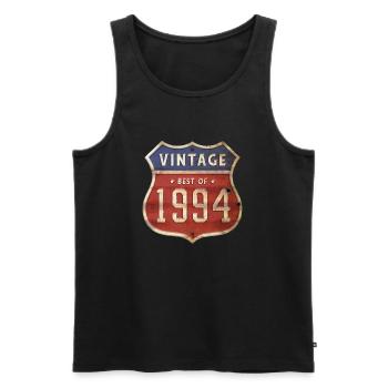 30 ans vintage 1994 édition limitée 30ème - Débardeur bio Premium Homme - noir - Devant - Michal (187cm)