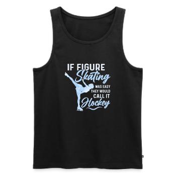 Grace Over Game: Figure Skating's Challenge - Männer Premium Bio Tank Top - Schwarz - Vorne - AI Model Male 178 light (178cm)