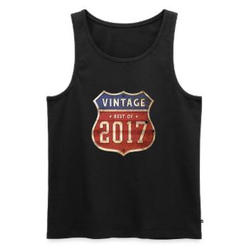 17 Years Old Vintage 2017 Limited Edition 7th - Men's Premium Organic Tank Top - black - Front - Michal (187cm)