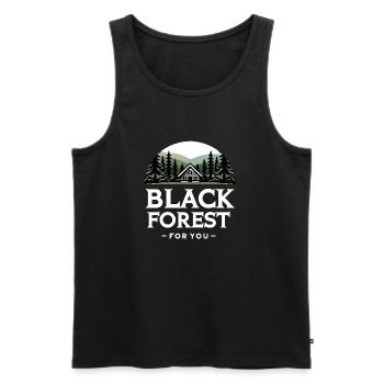 Black Forest for You - Männer Premium Bio Tank Top - Schwarz - Vorne - AI Model Male 178 light (178cm)